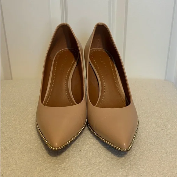 Coach Nude Beadchain Pumps Women's Size 7.5 - Picture 4 of 7